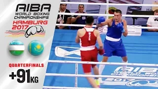 Quarterfinals (+91kg) JALOLOV Bakhodir (Uzbekistan) vs KUNKABAYEV Kamshybek (Kazakhstan)