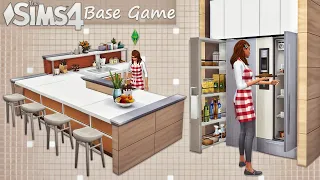 Base Game Kitchen with Built-in Fridge | No CC | the Sims 4 Tutorial