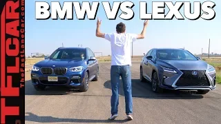 Compared: 2018 Lexus RX 350  vs BMW X3 Mashup Review & Drag Race!