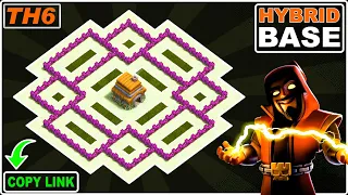 NEW BEST! COC TH6 Hybrid Base with Copy link 2023 - Clash of Clans