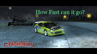 NFS Carbon - Brian's Mitsubishi Eclipse GSX Speed Test