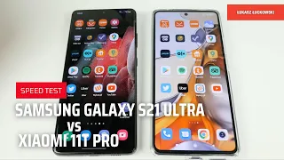 Samsung Galaxy S21 Ultra vs Xiaomi 11T Pro ❗❗❗ | Speed Test | Exynos 2100 vs Snapdragon 888