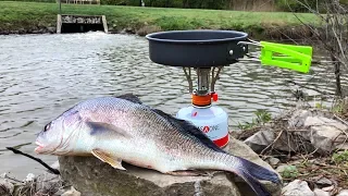 Creekside SPILLWAY Catch And Cook!!! (Surprising Results!)