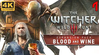 The Witcher 3: Blood and Wine - Game Movie 2022 Part 1 (All Endings, Death March, Ultra Modded) [4K]