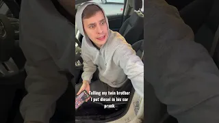 Putting diesel in his car prank