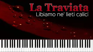 La Traviata: Libiamo, ne’ lieti calici - Verdi | Piano Tutorial | Synthesia | How to play