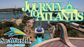 Journey To Atlantis POV at SeaWorld San Antonio | Front Row | 4K | 2023