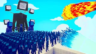 100x TV MAN + 1x LARGE TV MAN vs EVERY GOD  |  Totally Accurate Battle Simulator