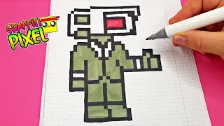 Рисунки по клеточкам  Скибиди Туалет Камера мен  ! Pixel art Skibidi toilet Cameramen