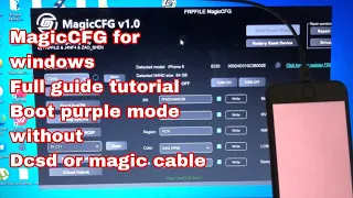 MagicCFG for windows full guide tutorial | boot purple mode without dcsd cable | change SN for free