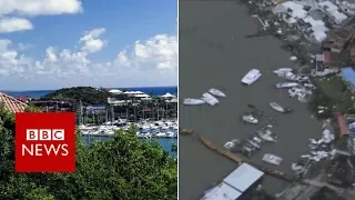 Hurricane Irma: St Martin before and after - BBC News