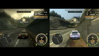 Baron's Porsche Cayman VS Bonus Porsche 911 GT2 (996) - parallel race challenge in NFSMW 2005