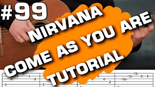 NIRVANA,COME AS YOU ARE acoustic guitar cover tutorial tabs