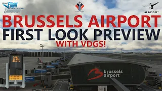 MSFS | Brussels Airport by Aerosoft - First Look & Review including Realistic VDGS!