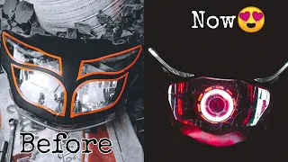 APACHE RTR 160/180 MODIFIED| PROJECTOR HEADLIGHT INSTALLATION| 2021|