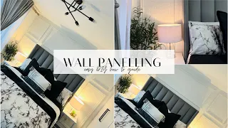 EASY DIY WALL PANELLING | HOW TO GUIDE | BEDROOM MAKEOVER | South African YouTuber