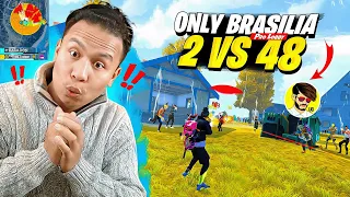 After a Long Time Only Brasilia with UG Ayush भाई 😍 2 Vs 48 Booyah Challenge 😎 Tonde Gamer