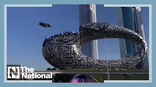 Video of 'spaceship' entering Dubai's Museum of the Future