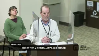 11/30/22 Short Term Rental Appeals Board