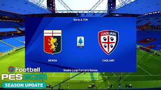PES 2021 | Genoa vs Cagliari - Serie A TIM 2020/21 Matchday 19 | Gameplay PC