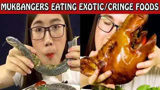 Mukbang ASMR Exotic/Cringe Foods Compilation - Loud Chewing  Sounds