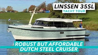 Inside a robust but affordable Dutch steel cruiser | Linssen 35 SL yacht tour | MBY