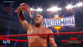 Goldberg vs Brock Lesnar Face 2 Face WWE RAW 27 March 2017