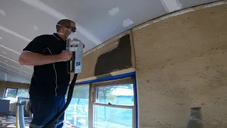 How to clean fire damaged rammed earth?? Lasers!