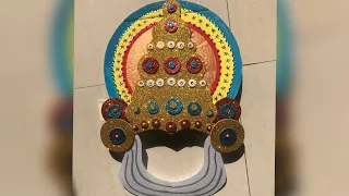 How to make a wonderful Kathakali Crown / Kathakali Facemask