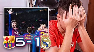 REACCIONES DE UN HINCHA Barcelona vs Real Madrid 5-1 *LA MAYOR HUMILLACIÓN*