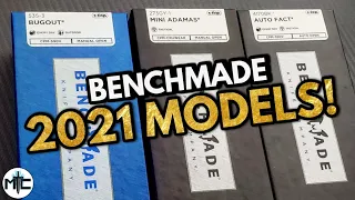 Unboxing 3 NEW 2021 Bemchmade Knives! Bugout CF and S90V, Mini Adamas, and Auto Fact!