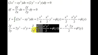 Дифференциальные уравнения | уравнения в полных дифференциалах | конкретные примеры | 1