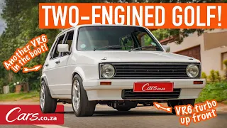 Two-Engined Golf! Two turbocharged VR6 Engines, All-wheel-drive & Two gearboxes! (Home-built in SA)