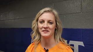 Lady Vols Basketball Coach Kellie Harper post-game vs. South Carolina