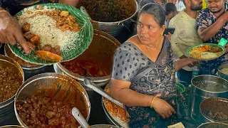 HYDERABAD FAMOUS FOOD | Anuradha Aunty Serving Unlimited Meals | NonVeg 120 | Indian Street Food