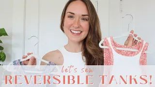 Let's sew REVERSIBLE TANK TOPS! | Stretchy layering tanks using Lola dress & tank pattern