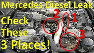 Mercedes Diesel OM642 3.0 V6 Engine  - Common FUEL LEAK Areas