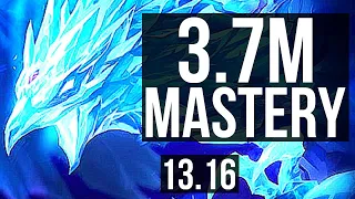 ANIVIA vs ZED (MID) | 3.7M mastery, 6 solo kills, 900+ games, Dominating | EUW Master | 13.16