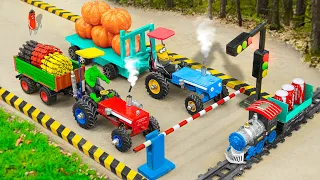Diy tractor making traffic light science project | Heavy truck carrying pumpkins | @sanocreator