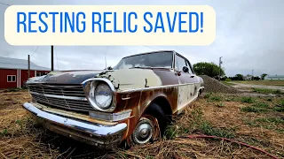 1962 Chevy II farm auction find: I rescue a rare 4 cylinder two door post early Nova project car!