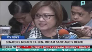 Senators mourn ex-Sen. Miriam Santiago's death