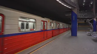 Poland, Warsaw, Metro ride from Marymont to Młociny