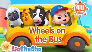 Wheels on the Bus | The Animals on the Farm + More LiaChaCha Nursery Rhymes & Baby Songs