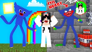 Monster School : Evil Huggy Wuggy and Good Huggy Wuggy - Happy Ending - Minecraft Animation