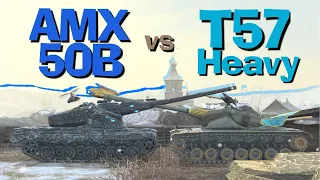 WOT Blitz Face Off || AMX 50B vs T57 Heavy