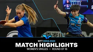 Annet Kaufmann vs Cheng I-Ching | WS R16 | WTT Contender Doha 2024