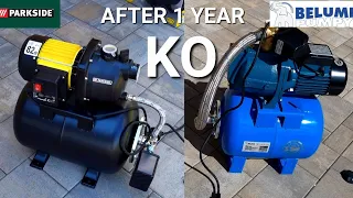 Parkside PHWW1000 A1 water pump after 1 year KO. Exchange for domestic waterworks BELUMI PUMPY