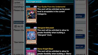 new (un)banlist just dropped