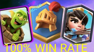 100% WIN RATE (ROAD TO TOP LADDER) WITH THE BEST LOG BAIT DECK _ CLASH ROYALE