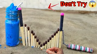 Matchstick Amazing Cracker experiment 😜 || Diwali cracker testing 2024 😱🔥 #crackers